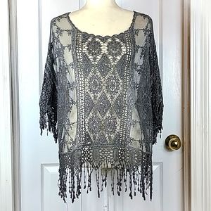 Trevor Mesh and Lace Blouse